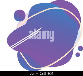 Modern abstract graphic element with fluid gradient shapes forming a cool banner Stock Vector