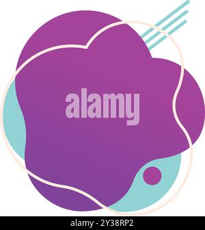 Modern abstract liquid shape with a gradient is creating a dynamic composition Stock Vector