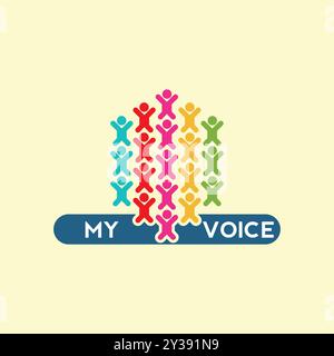 Team working and unity logo design Stock Vector