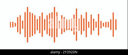 Vector equalizer wave banner background. Abstract party icon. Sound isolated Illustration. Stock Vector