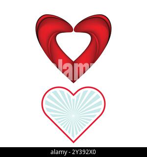 Wedding Heart Shape Design Stock Vector