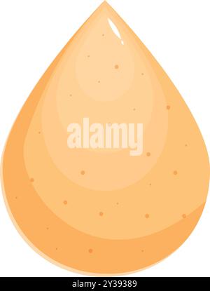 This is a light yellow liquid drop falling down Stock Vector