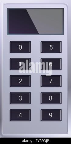 This intercom system is waiting to grant access at the push of a button Stock Vector
