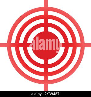 Red target is representing the concept of focusing on a goal and aiming for success Stock Vector
