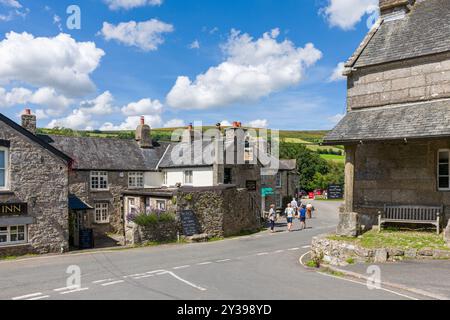 The Old Inn at Widecombe-in-the-Moor in Dartmoor National Park, Devon, England. Stock Photo