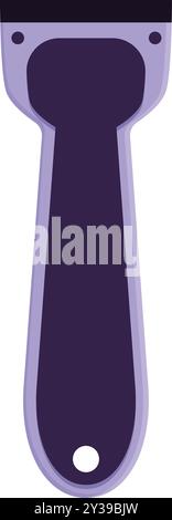 Cleaning scraper tool with plastic handle for washing windows, cleaning equipment for housework Stock Vector