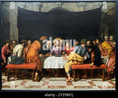 The Last Supper, or The Last Meal of Jesus Christ with his Disciples, Oil on canvas, 1618, Frans II POURBUS, Anvers (Belgique), 1569 - Paris (France), Stock Photo