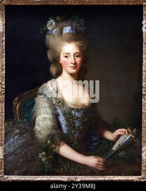 Portrait of Maria Amalia (1746-1804), Archduchess of Austria and Duchess of Parma, Oil on canvas, about 1778, Alexandre ROSLIN, Malmö (Suède), 1718 - Stock Photo