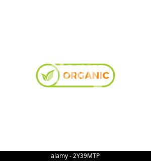 Organic Label vector Template. Nature Icon Stock Vector