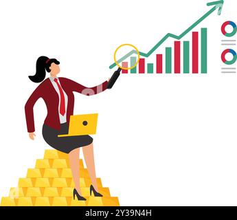 design of data analysis concept, Analysis or Teamwork Stock Vector