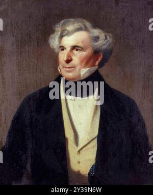 Sir James Clark Ross (1800-1862), British Royal Navy officer and explorer of the Arctic and Antarctic, portrait painting in oil on millboard by Stephen Pearce, 1850 Stock Photo