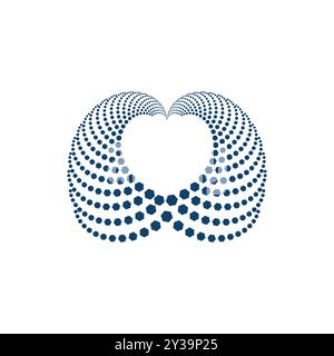 Wedding Heart Shape Design Stock Vector