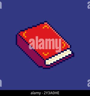 Pixel art book game asset design Stock Vector
