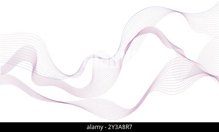 Exploring Abstract Wave Patterns in Soft Pink Tones with Elegant Visual Aesthetics Stock Vector