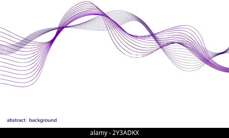 An Abstract Purple Wave Lines Background Design That Is Both Stylish And Unique In Its Appearance Stock Vector