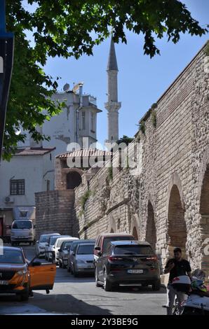 Valens aqueduct, Fatih, Istanbul, Turkey, Europe-Asia Stock Photo