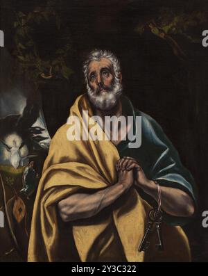 The tears of Saint Peter, 1600. Found in the Collection of the Museu Cau Ferrat. Stock Photo