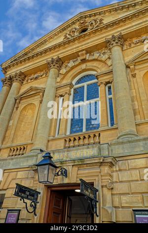 Facade of the Roman Baths at the city of Bath in Somerset, England. Stock Photo