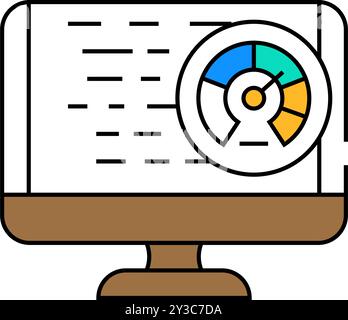 performance optimization software color icon vector illustration Stock ...