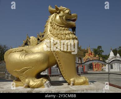 Chinthei at Kuthodaw Pagoda, Mandalay, Myanmar, Asia Stock Photo