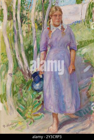 Carrying Water, 1911. Stock Photo