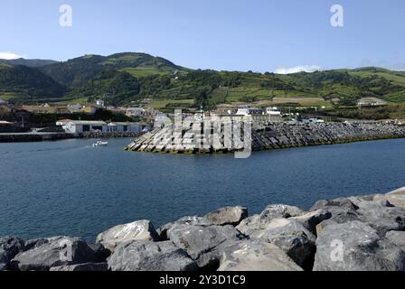 Harbour in Vila Franca do Campo, Sao Miguel Stock Photo