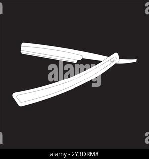 beard mustache penknife icon vector illustration simple design Stock Vector