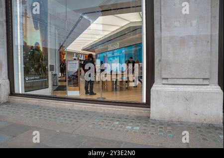 London, UK - March, 23, 2024 : Microsoft store in London. Oxford street. UK. Stock Photo