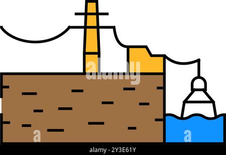 wave transmission tidal power icon doodle illustration Stock Vector ...