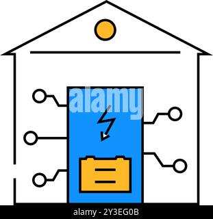 residential storage color icon vector illustration Stock Vector Image ...
