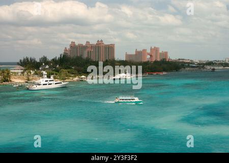 Nassau, Bahamas - April 15, 2008: A view of the luxury resort, Atlantis, on Paradise Island Stock Photo