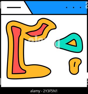 heatmap ux ui design color icon vector. heatmap ux ui design sign ...