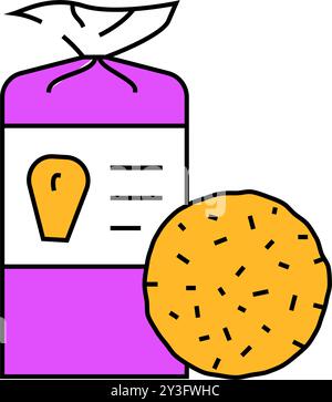 cornbread food color icon vector illustration Stock Vector Image & Art ...
