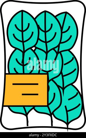 pack spinach color icon vector illustration Stock Vector Image & Art ...