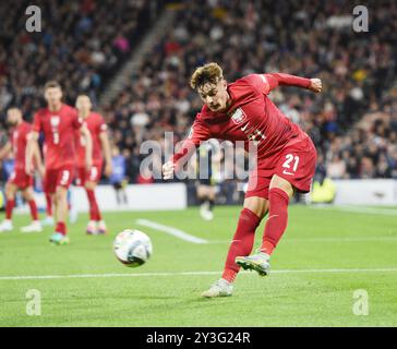 . Scotland v Poland UEFA Nations League: League A, Group 1 Thursday, 5 September 2024 Hampden Park, Glasgow. Scotland .UK Nicola Zalewski of Poland Stock Photo