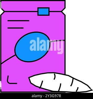 cassava gluten free icon color illustration Stock Vector