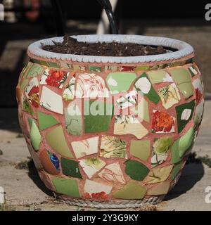The pottery sits in the sun. Stock Photo