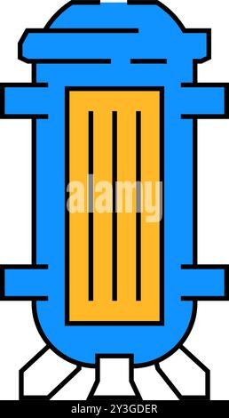 reactor vessel nuclear energy icon doodle illustration Stock Vector ...