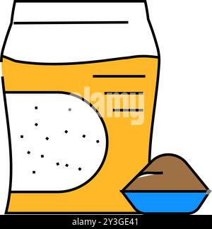 chia gluten free icon color illustration Stock Vector