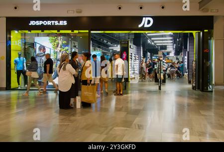 British JD sports shop front Rio Shopping mall Valladolid Castile and Leon Spain Stock Photo