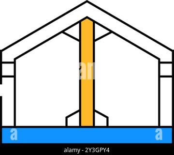 building metallic framework color icon vector illustration Stock Vector ...
