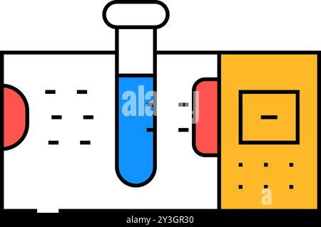 spectrophotometers lab electronic tool icon color illustration Stock Vector