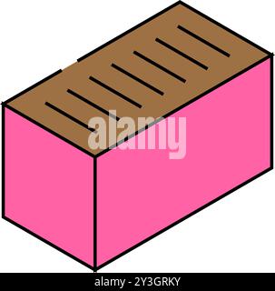 curved brick icon color illustration Stock Vector Image & Art - Alamy