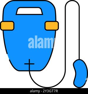 buoy diver equipment icon color illustration Stock Vector