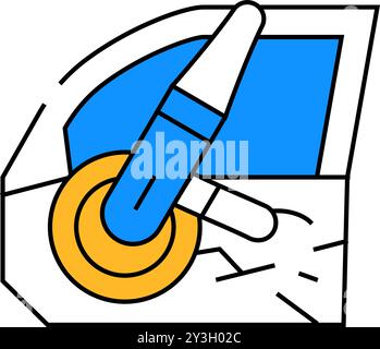 door car polishing color icon vector. door car polishing sign. isolated ...