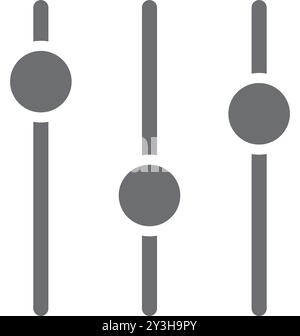Sound mixer vector icon. Slider sound channel console control mixer balance audio Stock Vector
