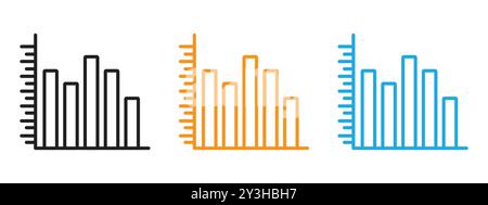 Chart histogram icon vector logo set collection for web app ui Stock Vector