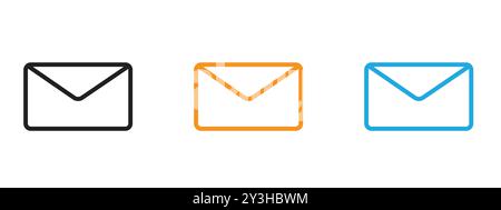 Envelope icon vector logo set collection for web app ui Stock Vector