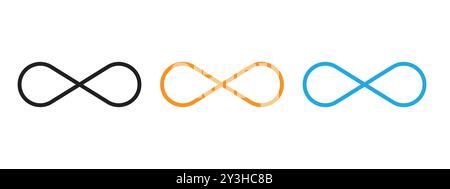 Infinite icon vector logo set collection for web app ui Stock Vector