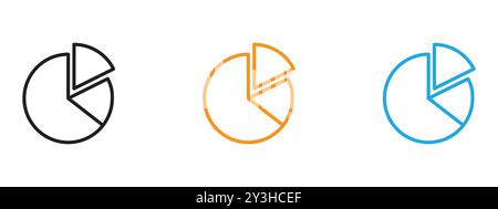 Pie Chart Icon vector logo set collection for web app ui Stock Vector